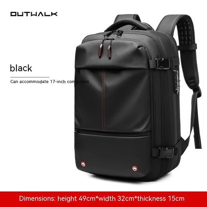 Men's Business Travel Backpack – Multifunctional, Large-Capacity Computer Bag with Vacuum Compression