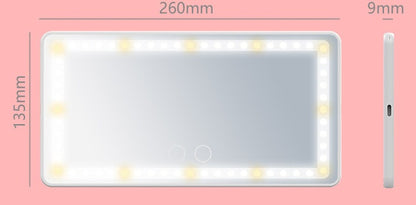 Car LED High-Definition Makeup Mirror with Three-Color Adjustable Lighting