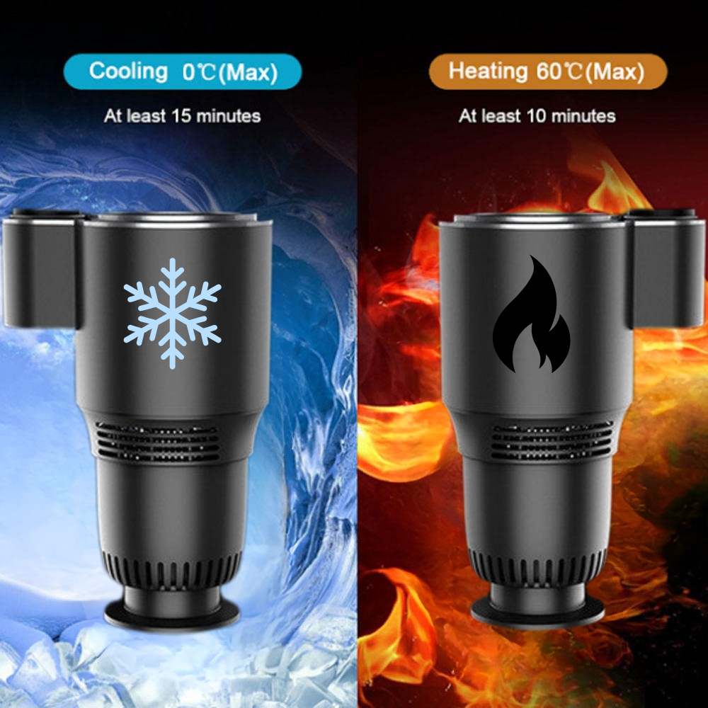 Car Heated & Cooled Cup – 36W Temperature Control Travel Mug for Hot & Cold Drinks | 12V Plug-In - AutoBits