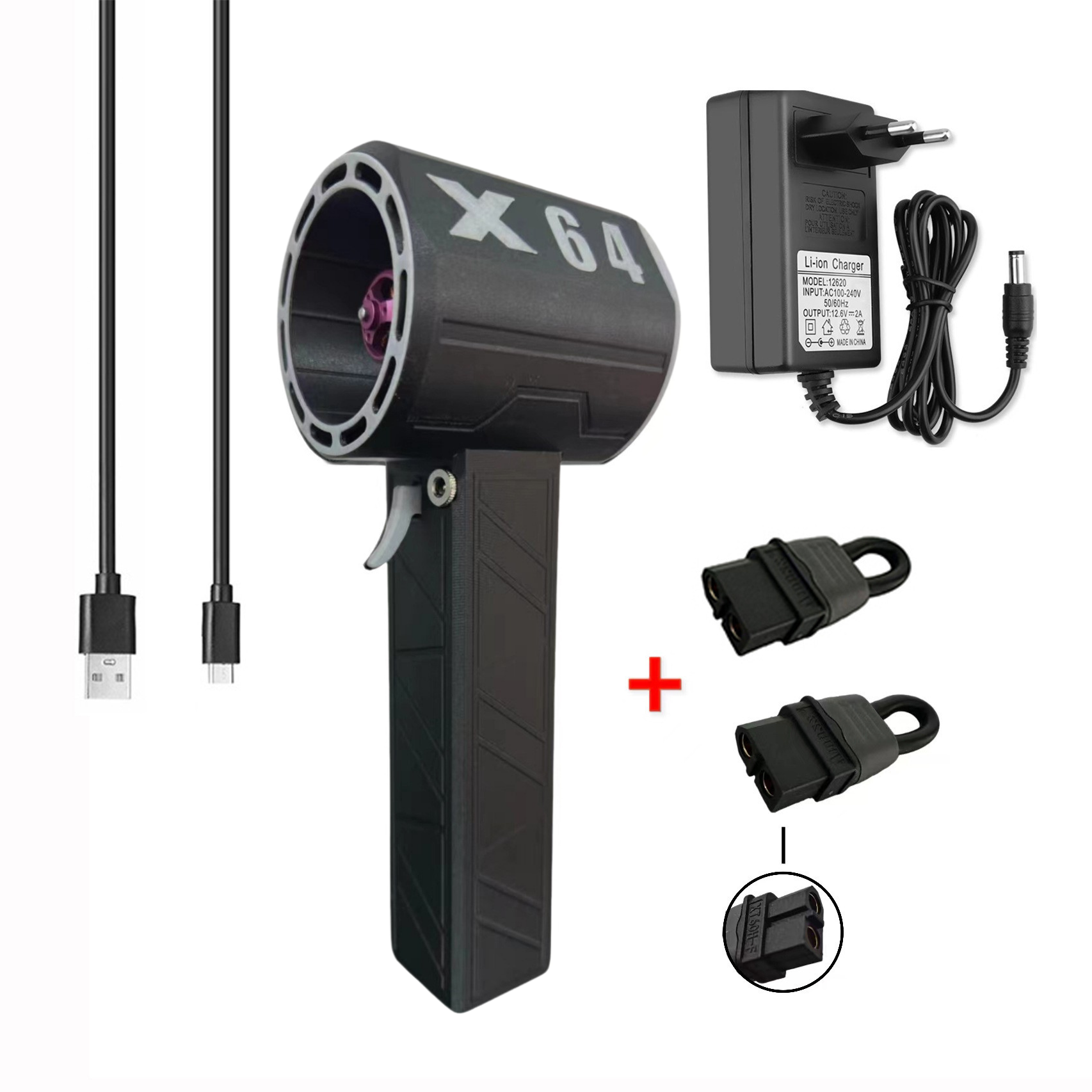 Turbo Fan Hair Dryer & Car Wash – 1400g Wind Power, Portable