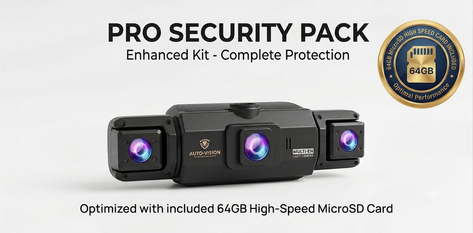 AutoBitStore™ 360° 4-Channel Dash Cam – Full Vehicle Surround Coverage, IR Night Vision & Smart OBD Radar Surveillance System