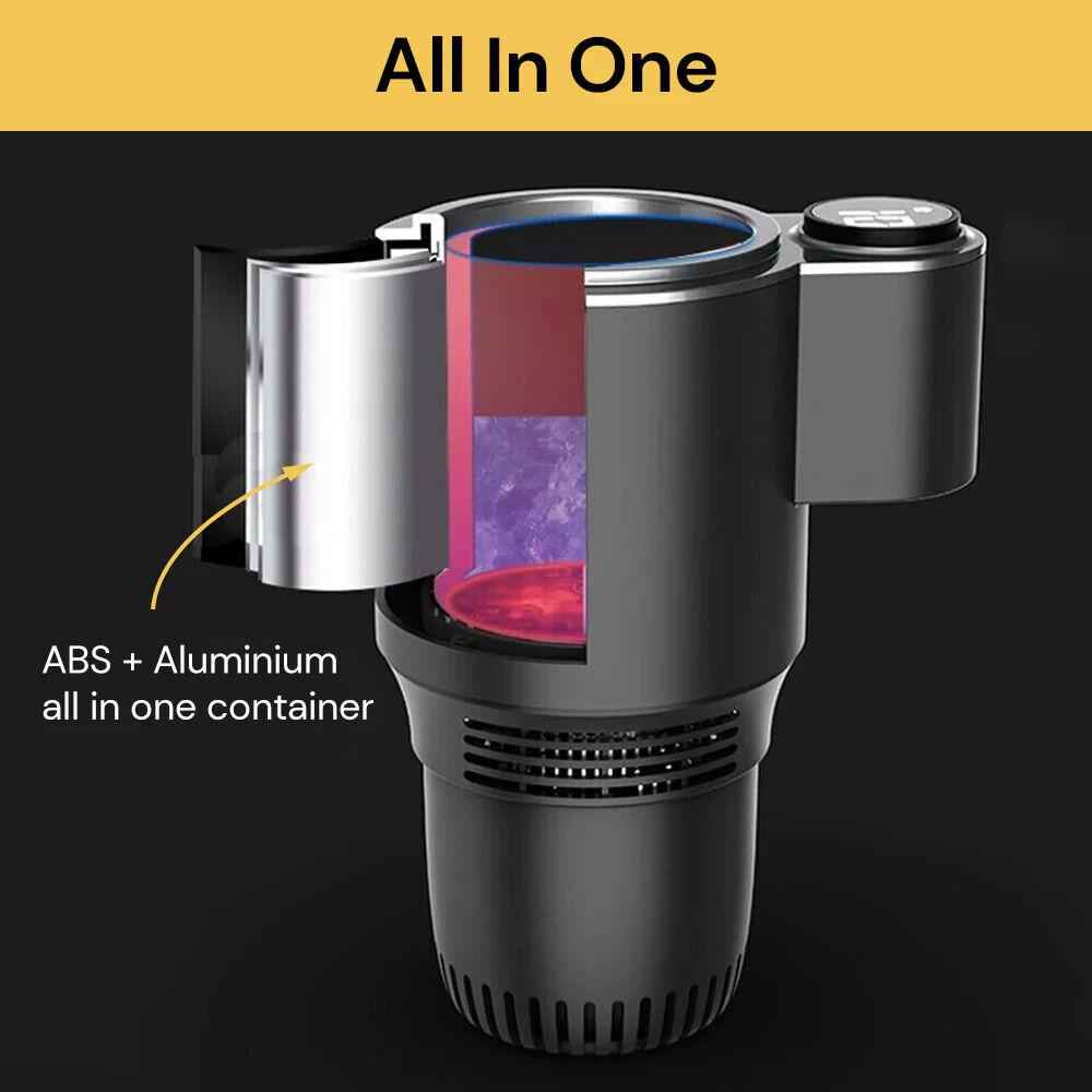 Car Heated & Cooled Cup – 36W Temperature Control Travel Mug for Hot & Cold Drinks | 12V Plug-In