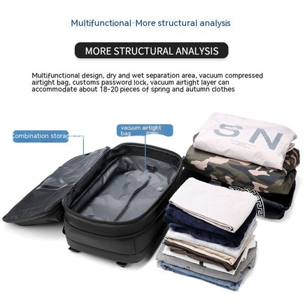 Men's Business Travel Backpack – Multifunctional, Large-Capacity Computer Bag with Vacuum Compression - AutoBits