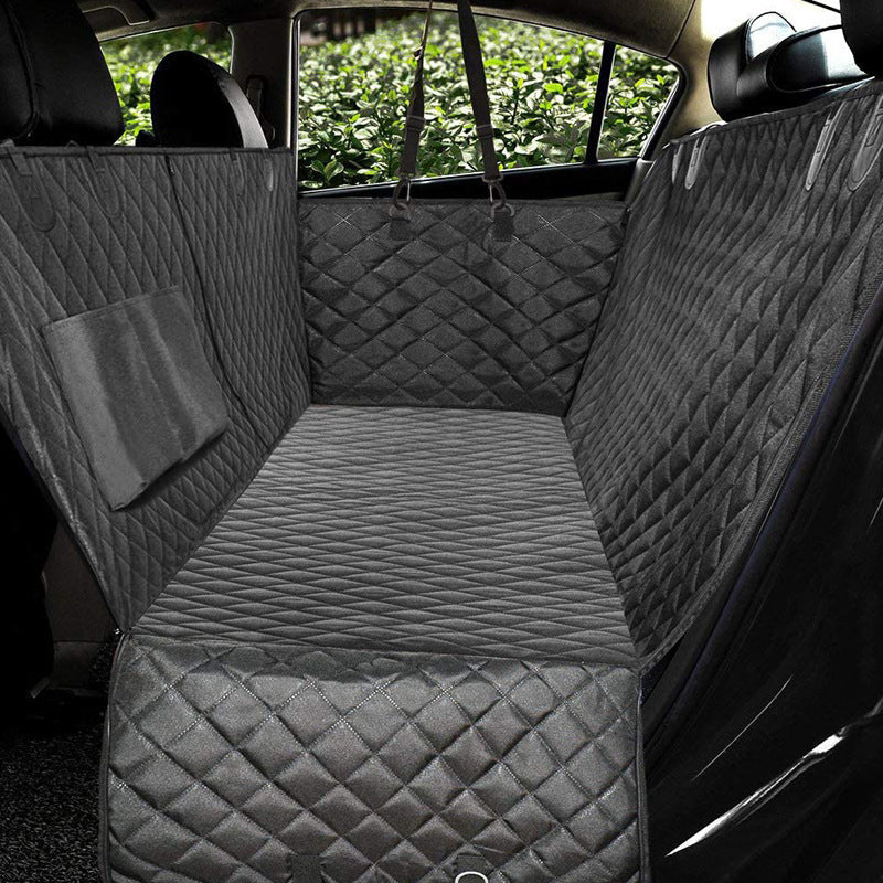 Dog Car Seat Cover: Mesh Hammock with Zipper and Pocket