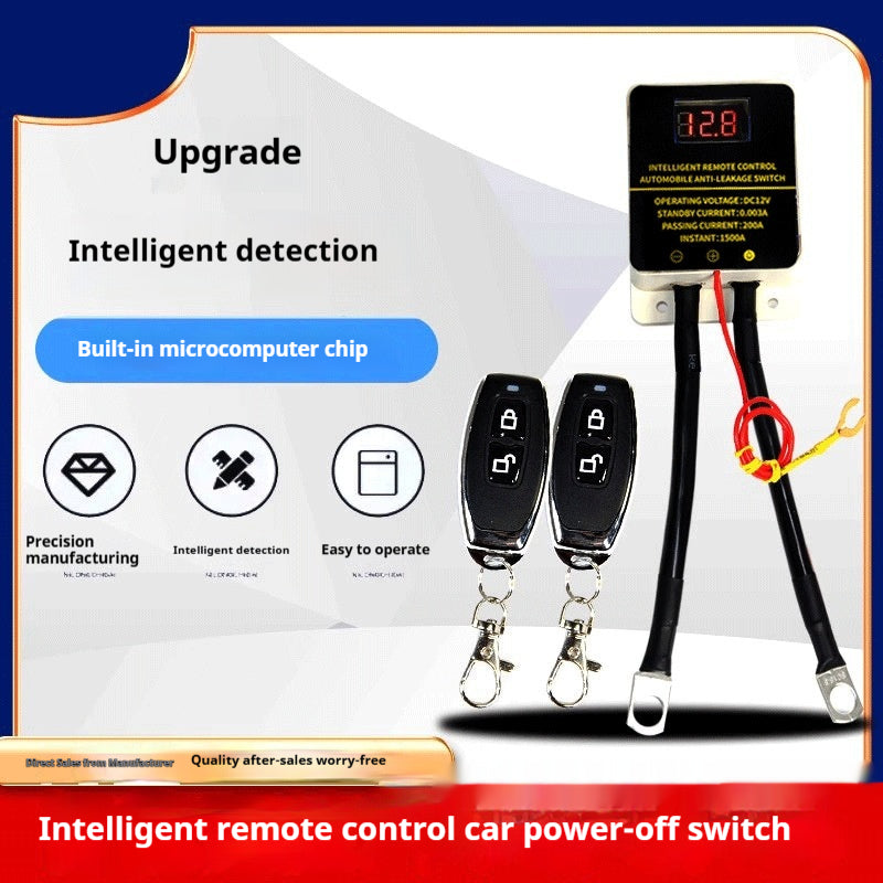 AutoBits™ 12V Car Battery Leakage Protection Device | Digital Display + Remote Control