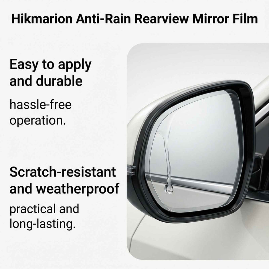 HD Anti-Fog Car Rearview Mirror Rainproof Film - Waterproof Protective Stickers (2 PCS) 🌧️🚫