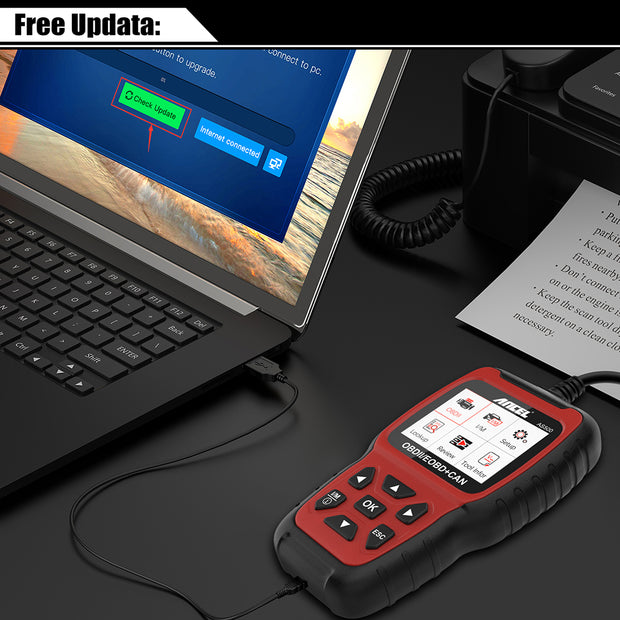 AutoBits™ OBD2 Car Diagnostic Scanner | Professional Engine Code Reader with 2.8" Colour Screen & Multi-Language Support