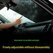 Car Sunshade – Retractable PVC Sun Visor | Black Halftone Dots | Universal Fit