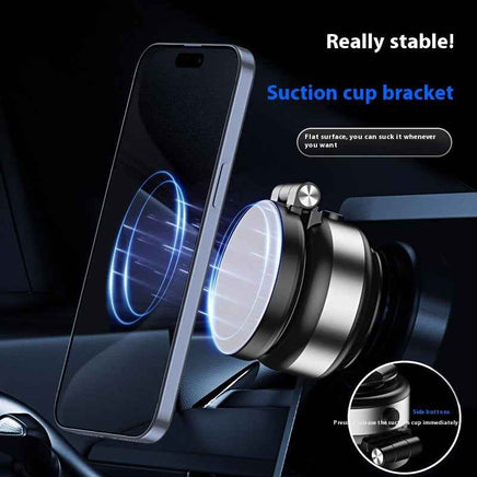 Magnetic Car Phone Holder – Electric Vacuum Suction, 360° Rotation, One-Touch Lock | All Phones
