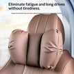 Car Lumbar Support & Headrest Pillow Set – Nappa Leather, Memory Foam | Obsidian Black
