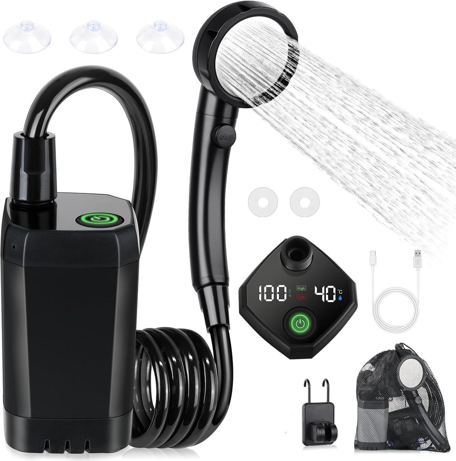 Outdoor Camping Electric Shower – Portable Car Wash & Travel Water Pump