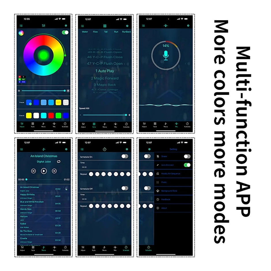 AutoBitStore™ Music Rhythm Car LED Strip – 64 Colors + APP & Voice Control!