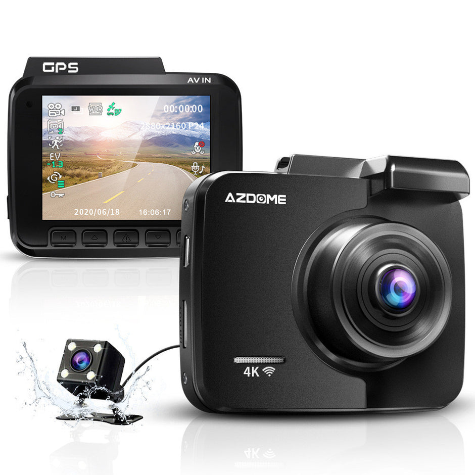 4K GS63H Dash Cam Dual Lens Car Camera with GPS, WiFi, Night Vision, Loop Recording