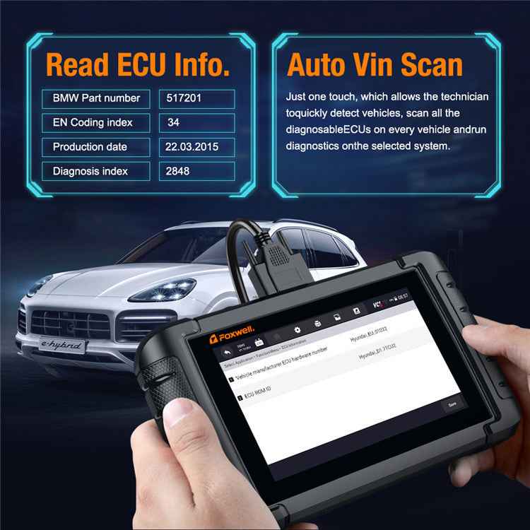 Foxwell NT809 Full System Professional Car Diagnostic Scanner | All Makes & Models | ECU Coding & Active Tests