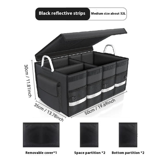 Foldable Car Trunk Organizer: Portable, Large-Capacity Storage Box - AutoBits