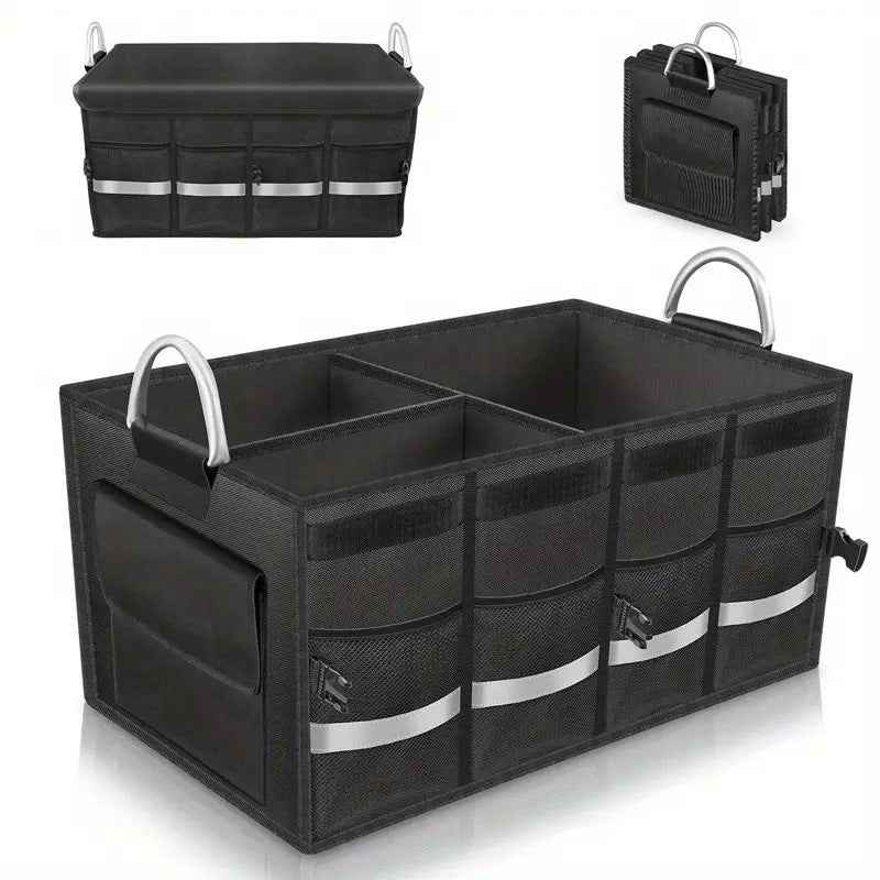 Foldable Car Boot Organizer – Waterproof Oxford Cloth, 3 Sizes | Large-Capacity Trunk Storage Box