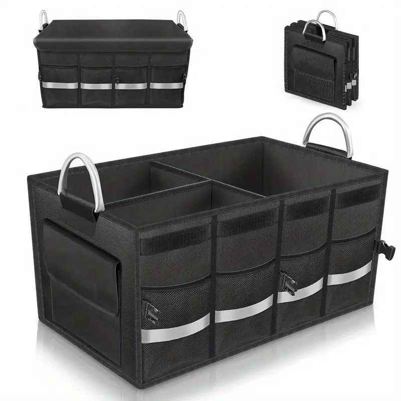 Foldable Car Trunk Organizer: Portable, Large-Capacity Storage Box - AutoBits