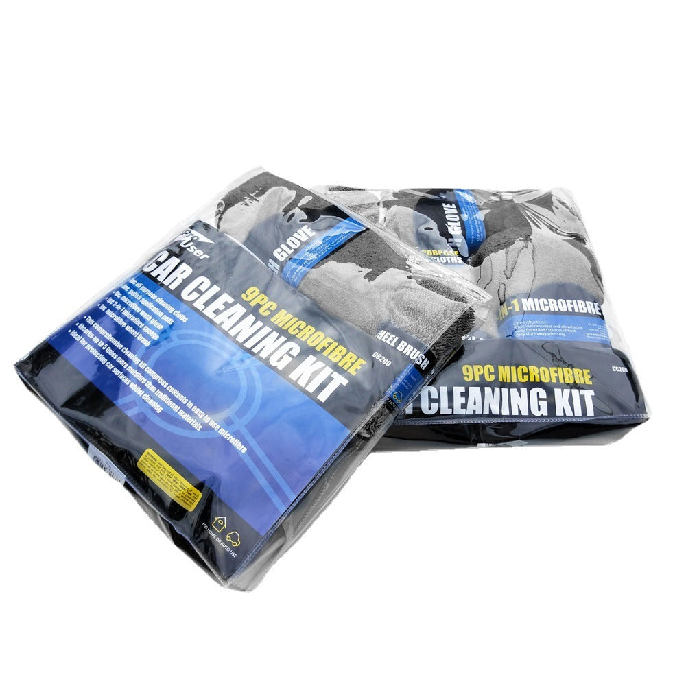 Premium 9-Piece Car Cleaning Kit – Ultimate Shine & Care