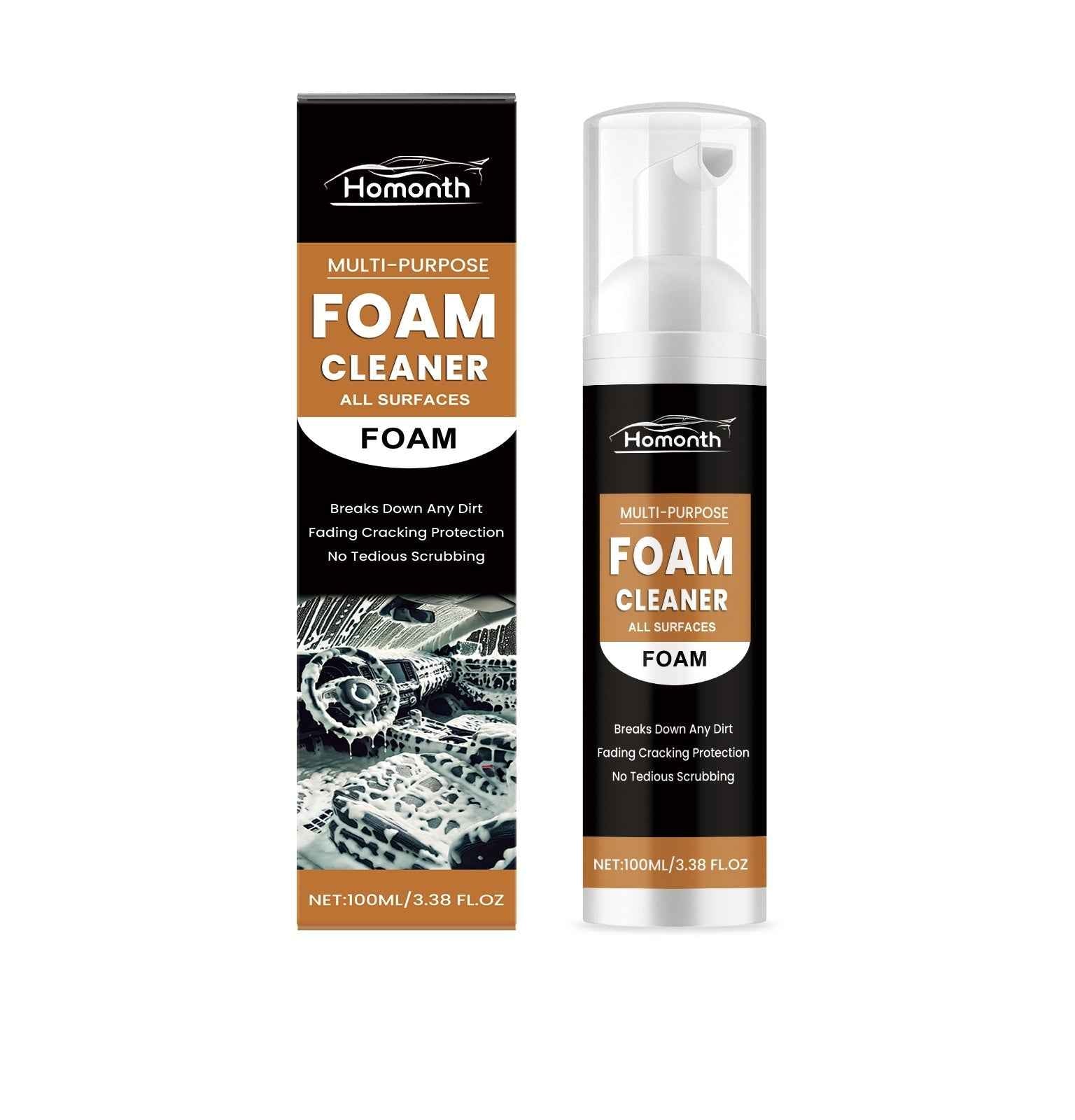 Multi-Purpose Car Foam Cleaner – Deep Clean Upholstery, Dashboard & Fabric | Coconut Oil Formula