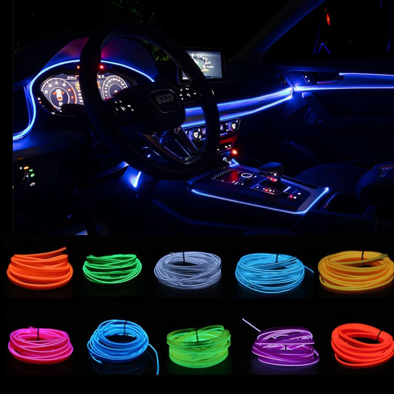AutoBitStore™ LED Car Interior Strip – 10 Vibrant Colors, USB/12V Plug & Play!