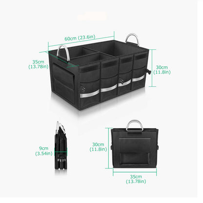 Foldable Car Trunk Organizer: Portable, Large-Capacity Storage Box