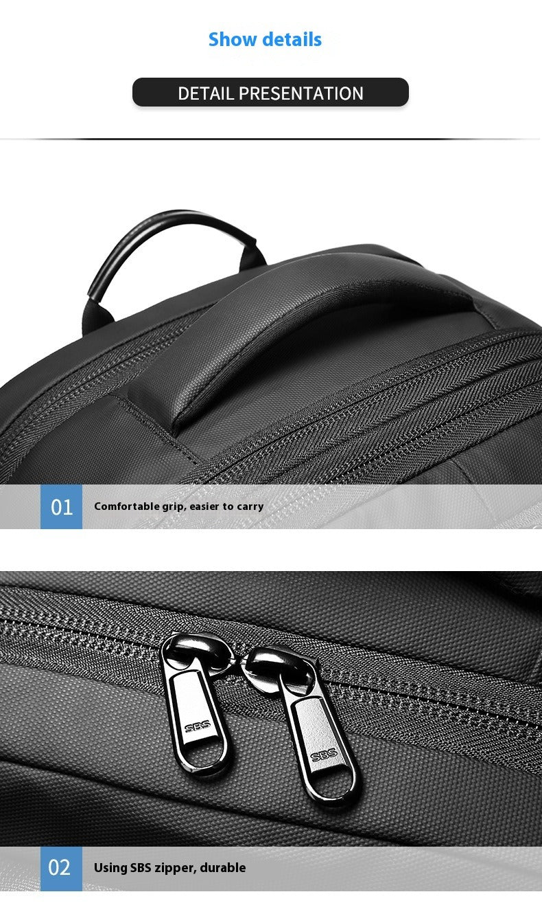 Travel Laptop Backpack – Large-Capacity Business Bag with USB Port & Vacuum Compression