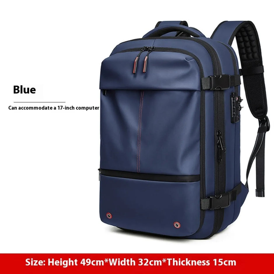 Travel Laptop Backpack – Large-Capacity Business Bag with USB Port & Vacuum Compression