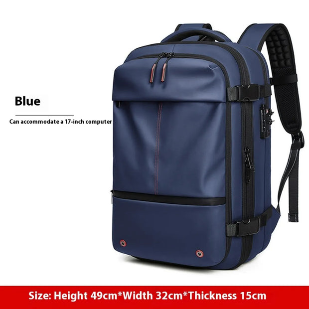 Travel Laptop Backpack – Large-Capacity Business Bag with USB Port & Vacuum Compression