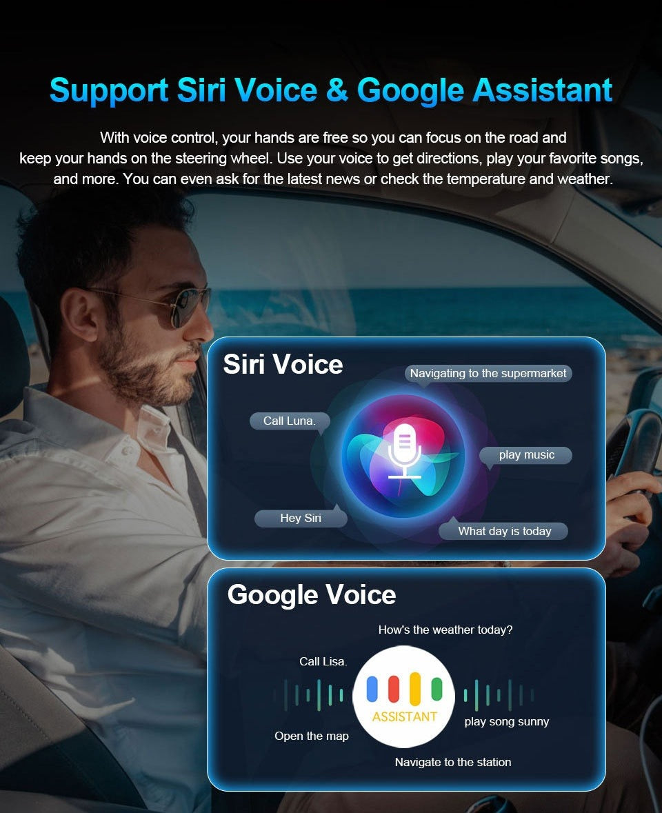 2-in-1 CarPlay & Android Auto USB Adapter – Wired or Wireless