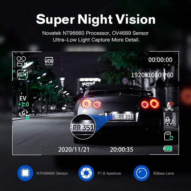AZDOME GS63H Ultra 4K Dash Cam (Backed by AutoBits™ 2-Year Warranty)