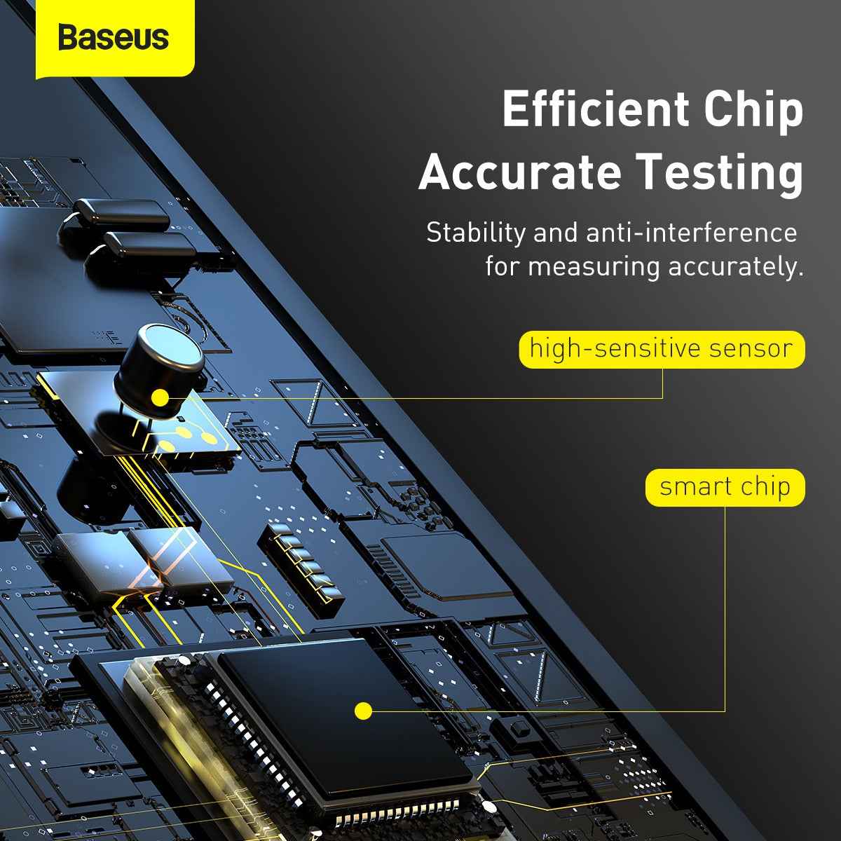 Baseus Rechargeable Breathalyzer – Precision Alcohol Tester, USB-C, One-Button Operation | Pocket Size