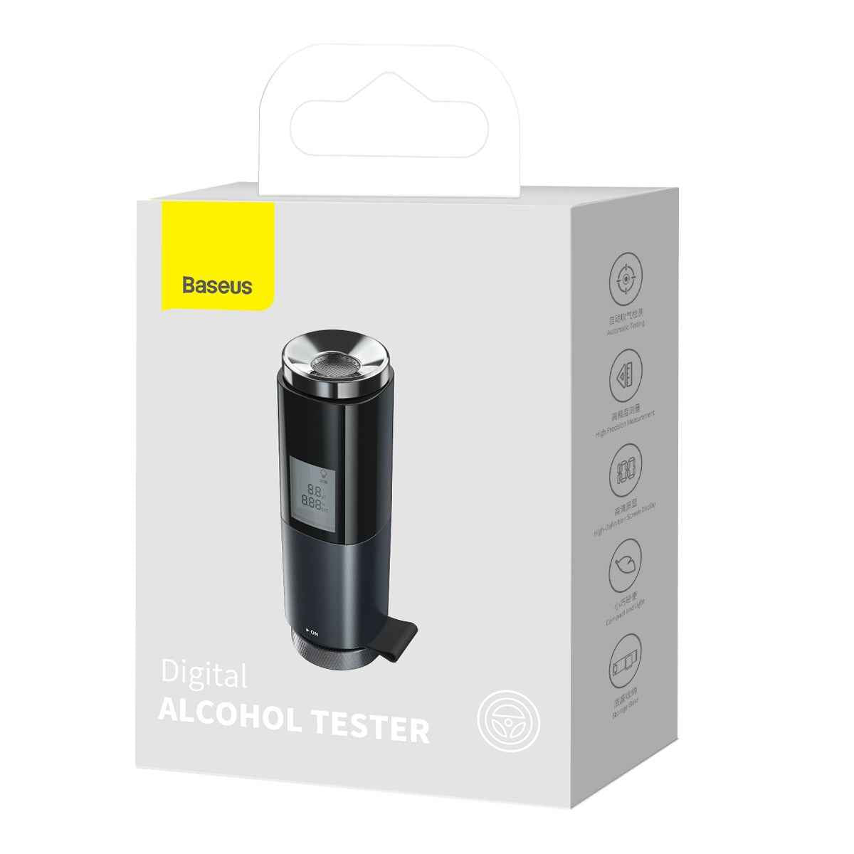 Baseus Rechargeable Breathalyzer – Precision Alcohol Tester, USB-C, One-Button Operation | Pocket Size